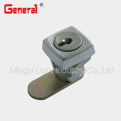 Square or round face steel furniture lock or toll box door lock or panel lock with master key system